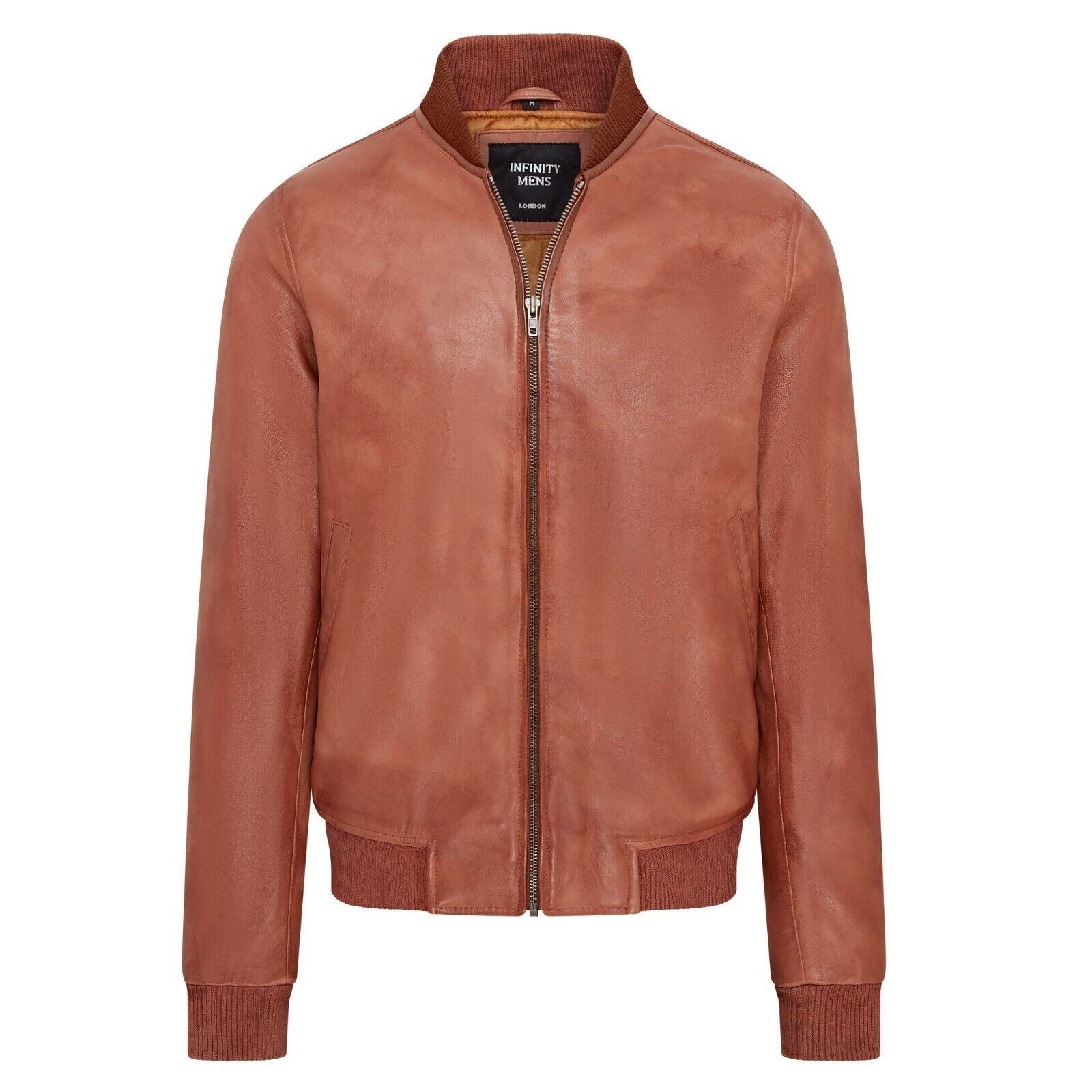MA-1 Varsity Bomberjacke aus weichem Leder f�r Herren