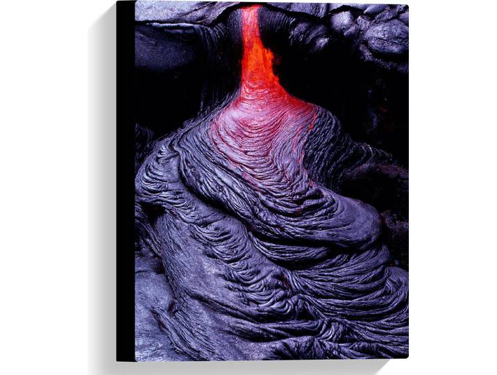 Canvas - Wegstromende Magma - 30x40 cm Foto op Canvas Schilderij (Wanddecoratie op Canvas)