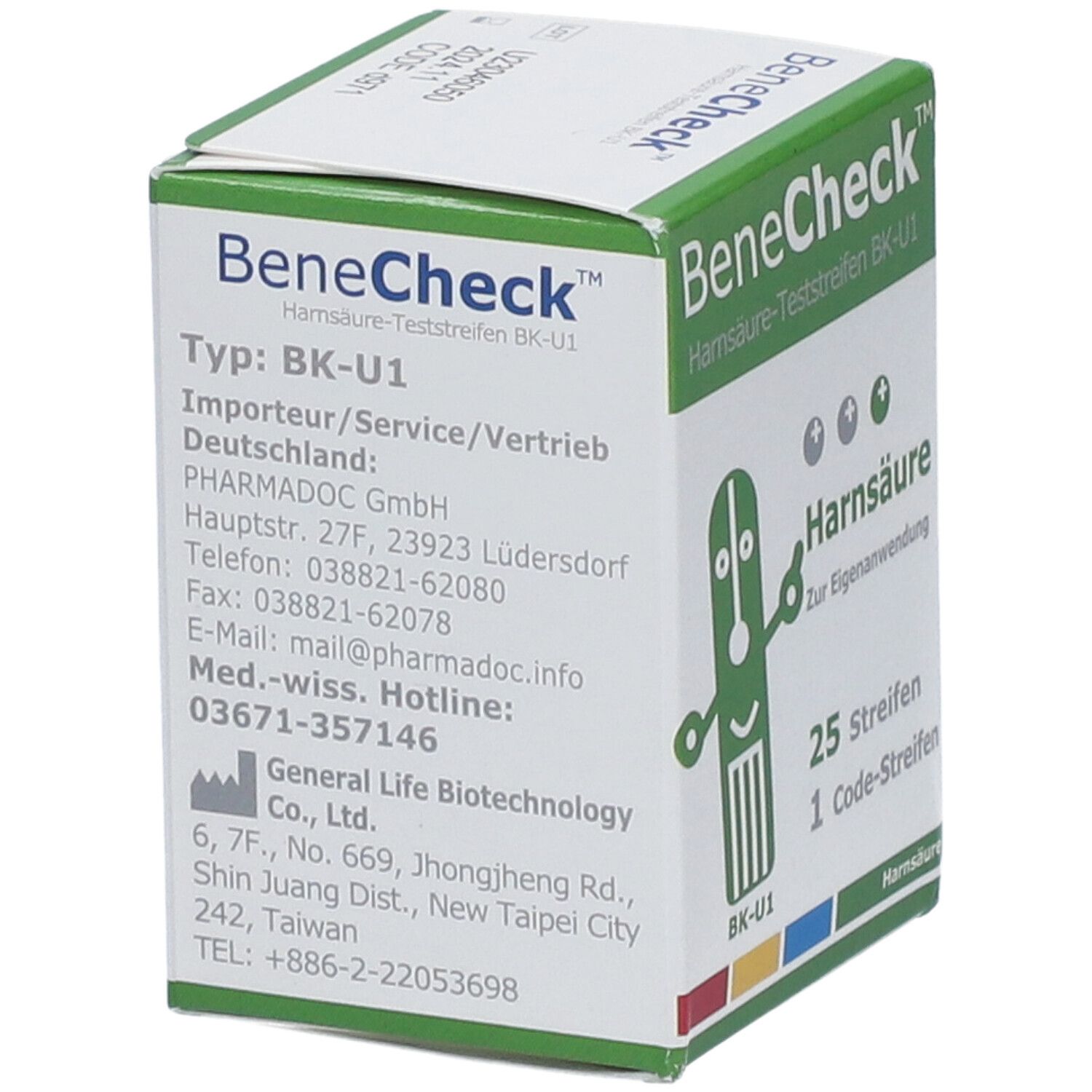 Benecheck Harnsäure-Teststreifen Bk-U1 1x25 St Teststreifen