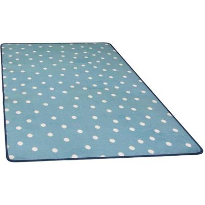 Kinderteppich "PUNTO, Made in Belgium", blau, B:100cm H:5mm L:150cm, Polyamid, PRIMAFLOR-IDEEN IN TEXTIL, Teppiche, Kinderteppich, Kurzflor, Motiv Punkte, Kinderzimmer