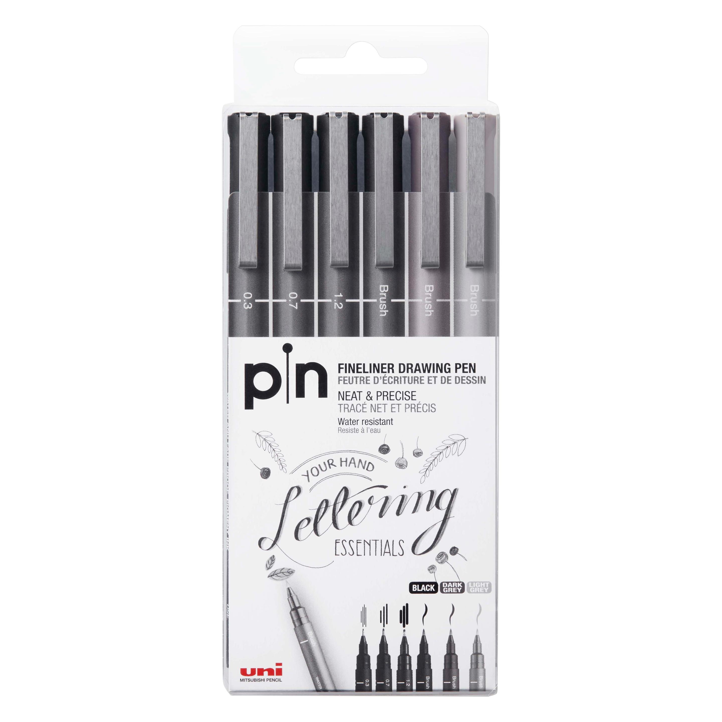 Uni-ball PIN - Fineliner (6x) (PIN200(S) HLG 6P)