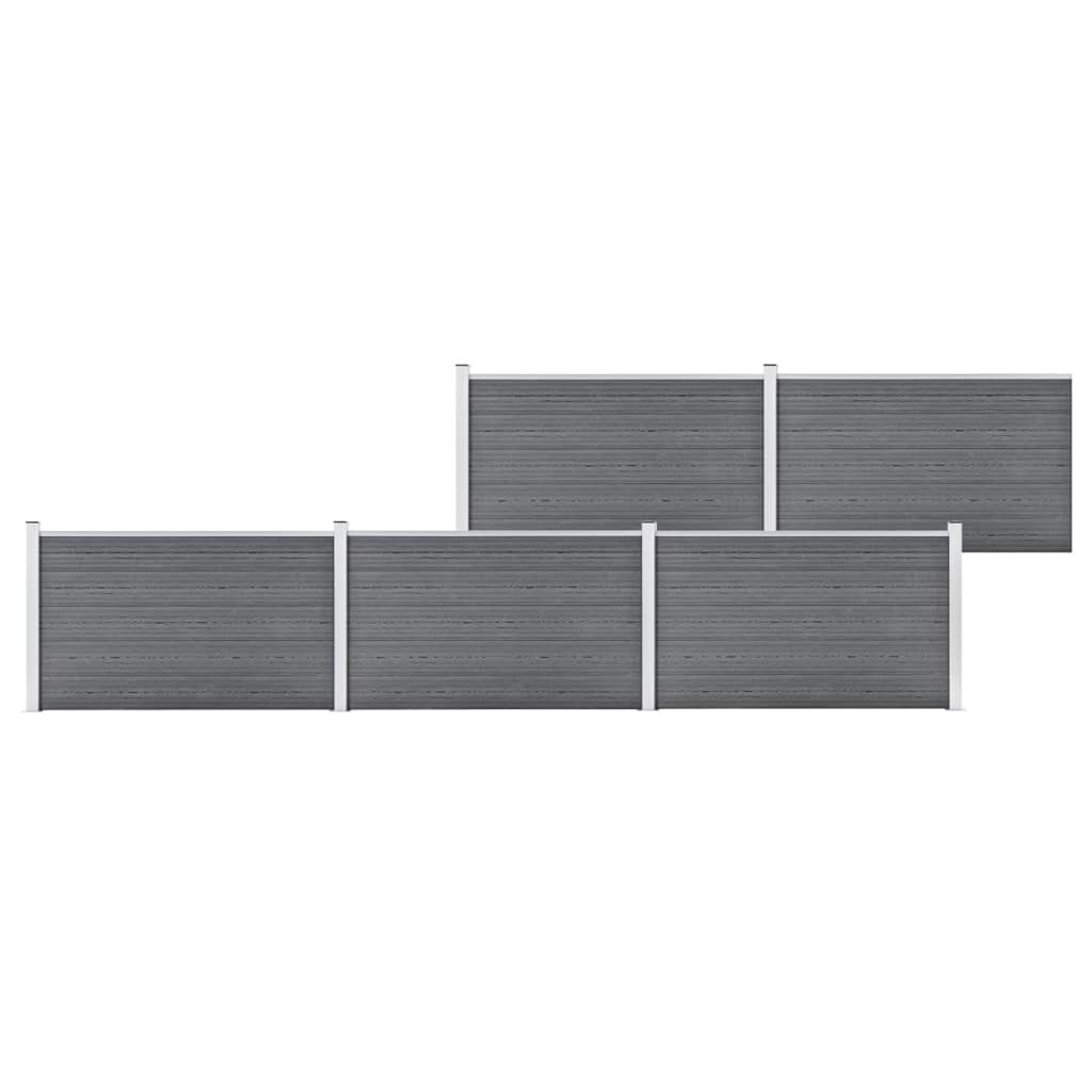 Living Store Tuinhek WPC Grijs, B: 872 cm, H: 106 cm