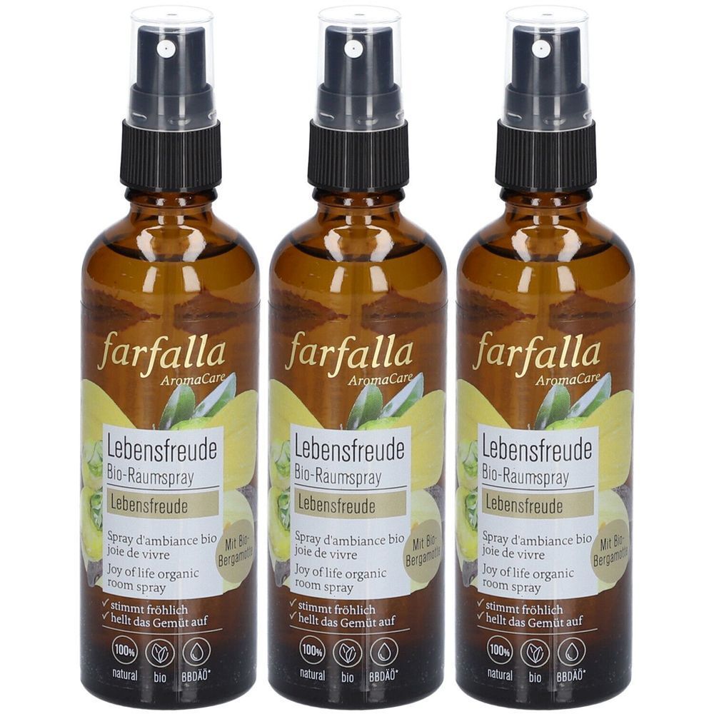 Farfalla Bio-Raumspray Lebensfr Bergamotte 75 ml x3 3x75 Spray