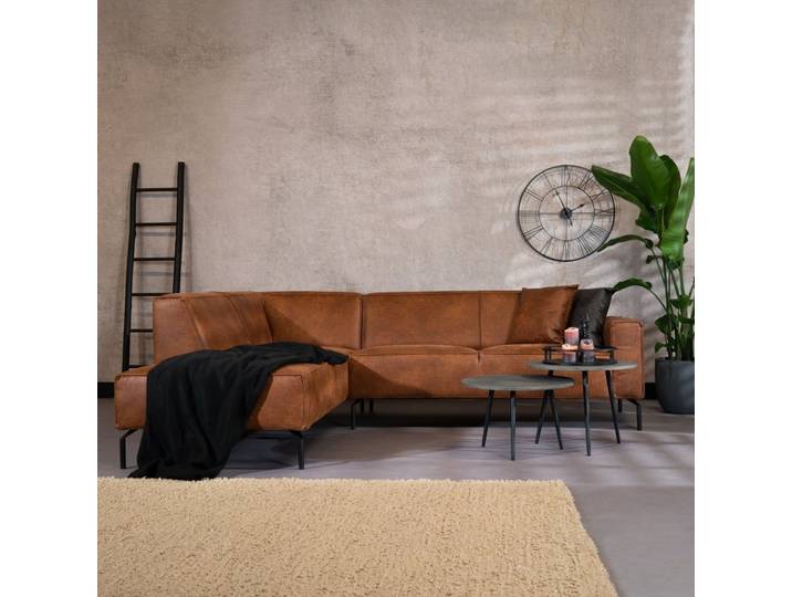 Bronx71 Ecksofa Kansas Leder cognac links