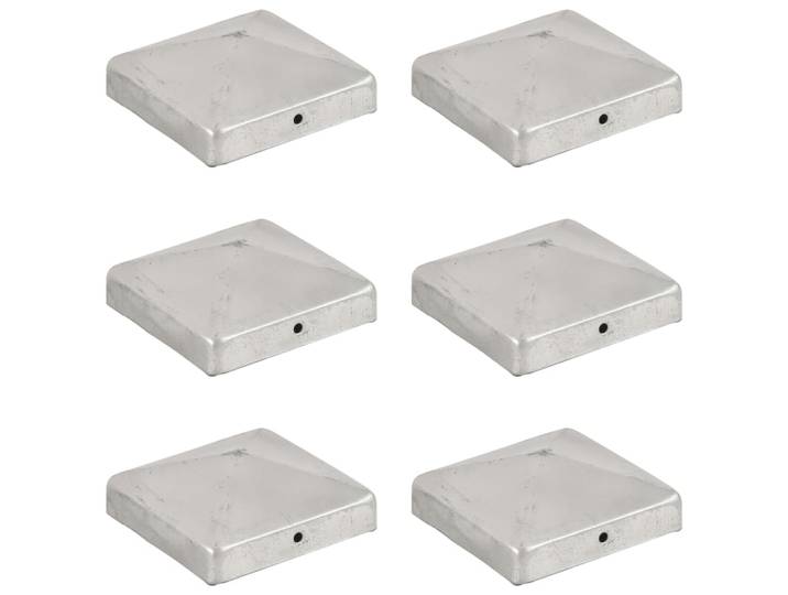 vidaXL Pfostenkappen 6 Stk. Pyramide Verzinktes Metall 91 x 91 mm