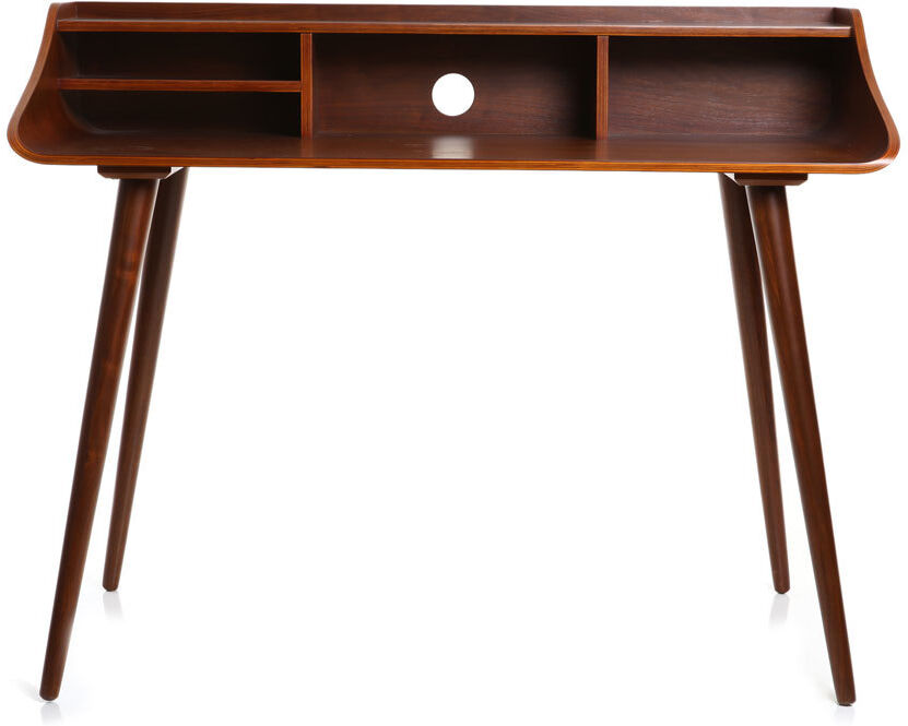 Miliboo Bureau avec rangements vintage bois foncé L120 cm NORDECO