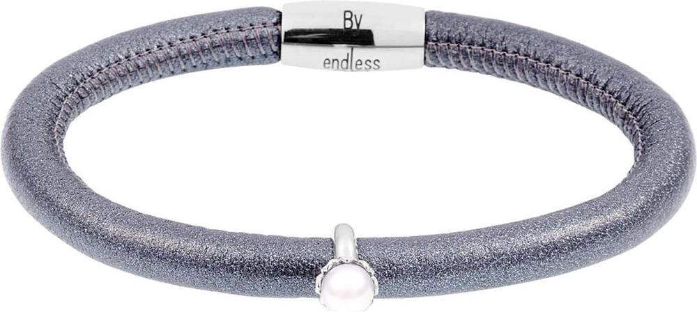 Bracelet Endless En Cuir Et Charm'S En Argent 925/1000 Femme