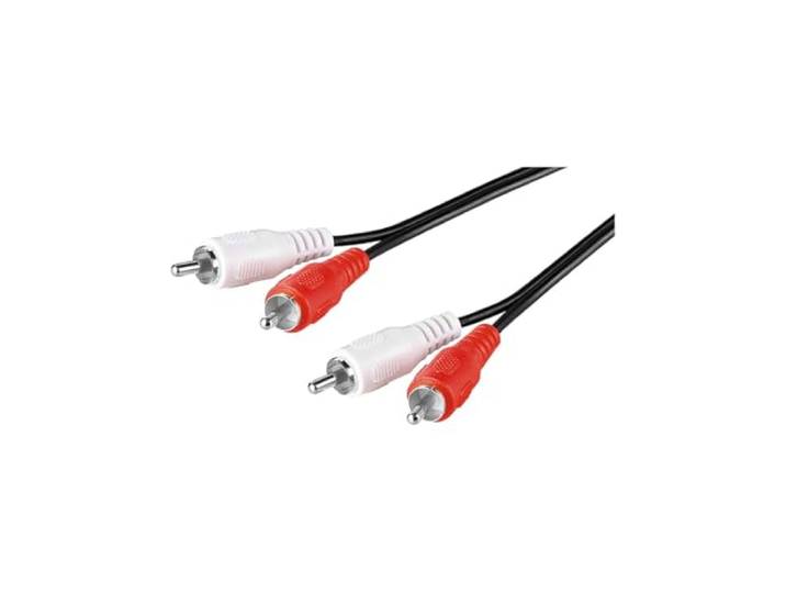 Goobay 50028 2x RCA-stekker naar 2x RCA-stekker RCA-kabel 1,5 m, zwart