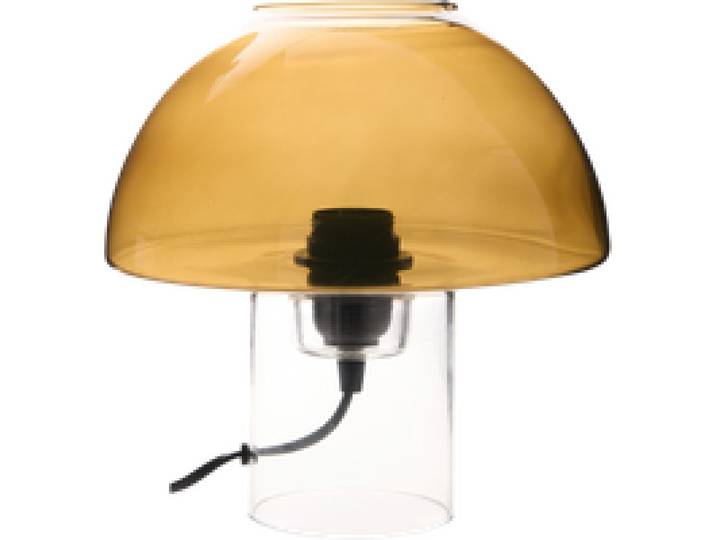 Lampe à poser champignon en verre ambré Carole