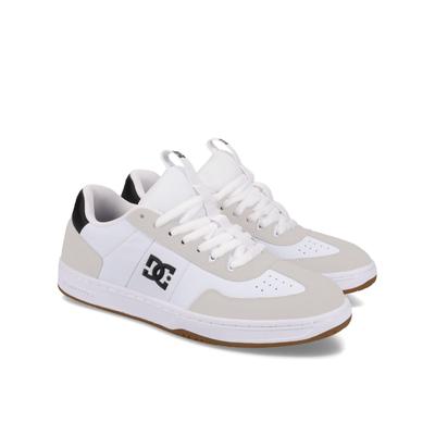 Schnürschuh DC SHOES "DC Astrix", Herren, Gr. 6,5(38,5), weiß (weiß, schwarz), Obermaterial:61.35% Leder, 38.65% Synthetikmaterial., Schuhe Schnürschuh