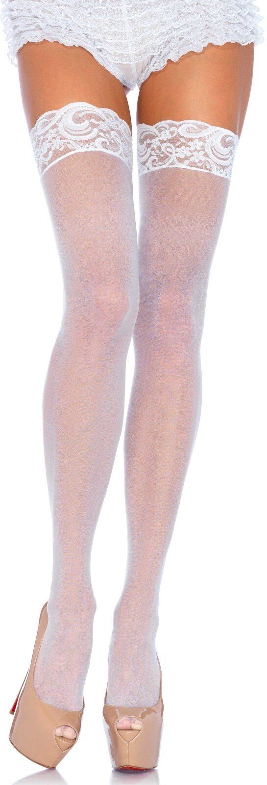 Leg Avenue Bas Arabesques Blancs