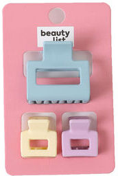 Beauty List Set de Molas Retangulares para Cabelo 3 un