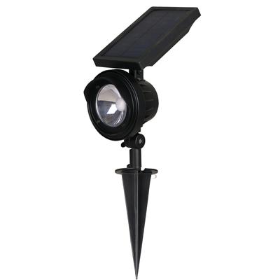 Gartenstrahler LUXFORM "Solar-Intelligente Hybrid-Erdspießleuchte - Texas", schwarz, 1 Stk., Leuchten, Gartenstrahler, Für den Außenbereich geeignet IP33