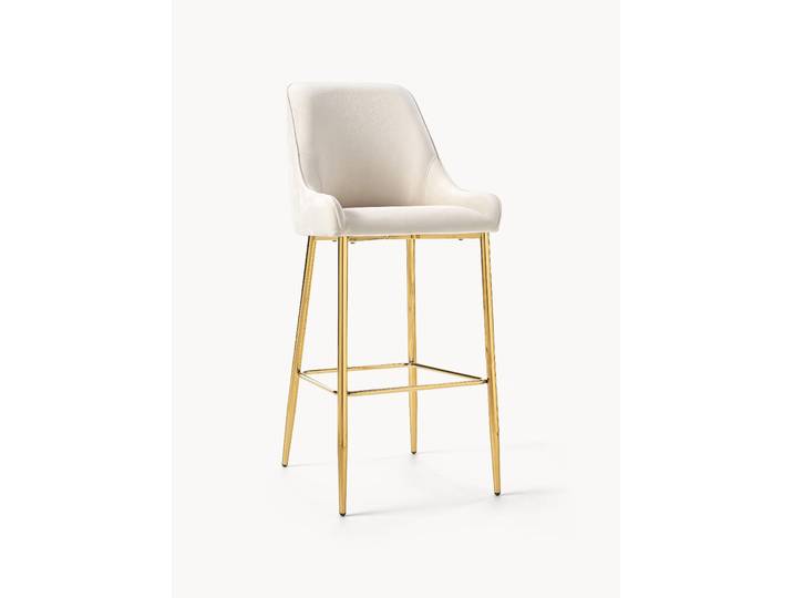 Chaise de bar en velours Ava