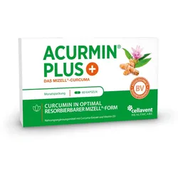 Stärkste Kurkuma Kapseln, 10.000 mg Curcuma – Acurmin PLUS® 60 St