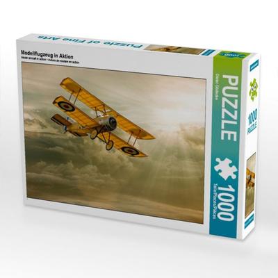 CALVENDO Puzzle Modellflugzeug in Aktion | 1000 Teile Lege-Größe 64x48cm Foto-Puzzle für glückliche Stunden