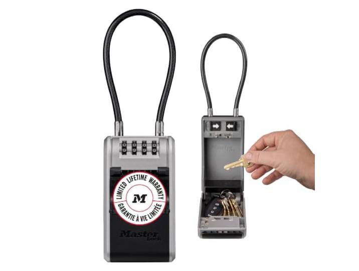 Master Lock Boite a clefs nouveau design\, à Anse Flexible\, Large Capacité\, Haute Sécurité\, Extérieur\, 13.9 x 7.7 x 5.6 cm