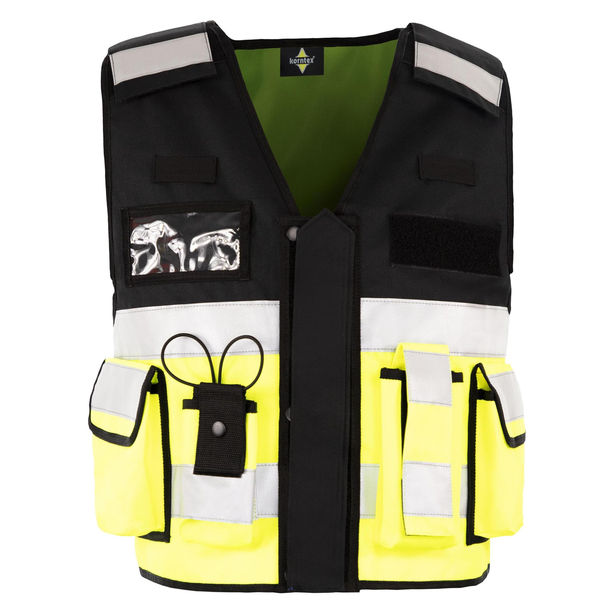 Korntex Weste Tactical Bonn (4XL, XXL) (KX231-HI VIS YELLOW/BLACK)
