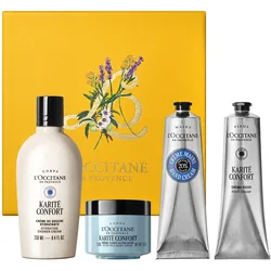 630ml L'Occitane Karité Confort Körperpflege-Kollektion Set (Handcreme 150ml + Body Cream 200ml + Fußcreme 30ml + Duschcreme 250ml)