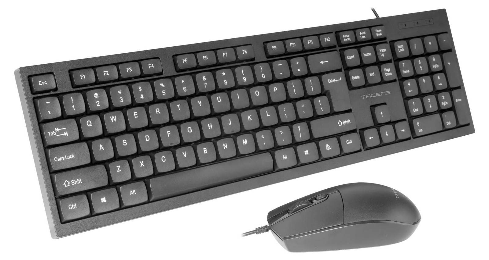 Tacens Anima ACP02US USB Membraantoetsenbord met muis, QWERTY, Zwart