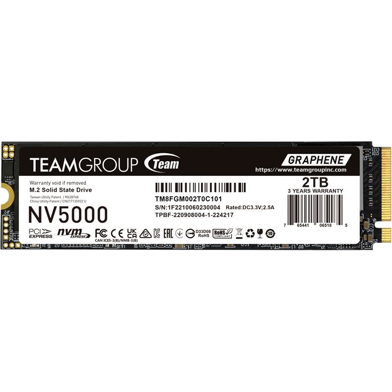 2TB TeamGroup NV5000 M.2 2280 PCIe 4.0 x4 NVMe (TM8FGM002T0C101)