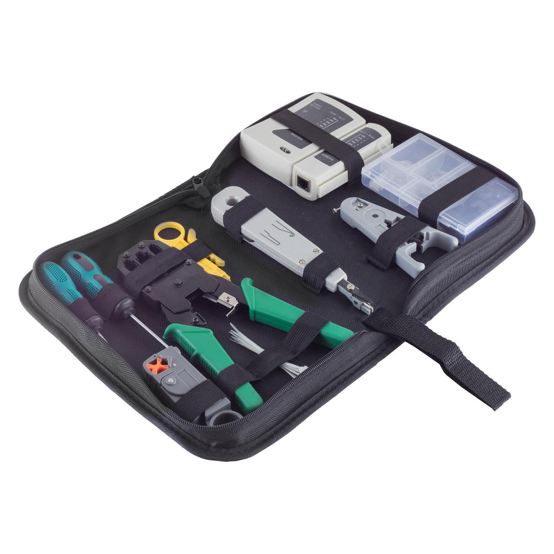 Shiverpeaks -BASIC-S--Werkzeugset, Netzwerk, 10-teilig, mit Tasche (Werkzeug) (BS18-25002)