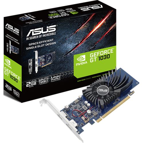 2GB Asus GeForce GT 1030 Low Profile Aktiv PCIe 3.0 (Retail)