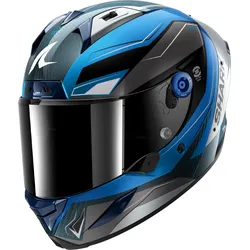Shark Aeron Mekarium, Integralhelm - Schwarz/Blau/Silber - M