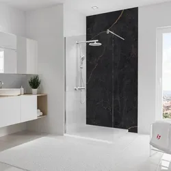 Schulte  ExpressPlus  Duschrückwand  DecoDesign  Softtouch  125x255  cm  Stein  Marmor-Anthrazit-Kupfer