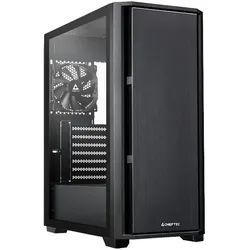 Chieftec AS-02B-TG-OP (ATX, mATX, Mini-ITX), PC Gehäuse, Schwarz