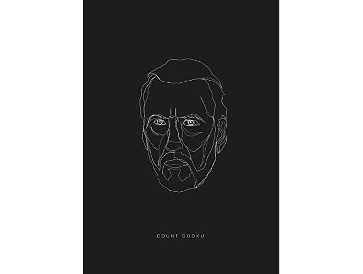 Komar Star Wars Lines Dark Side Dooku - Größe: 50 x 70 cm, Wandbild, Poster, Kunstdruck (ohne Rahmen)
