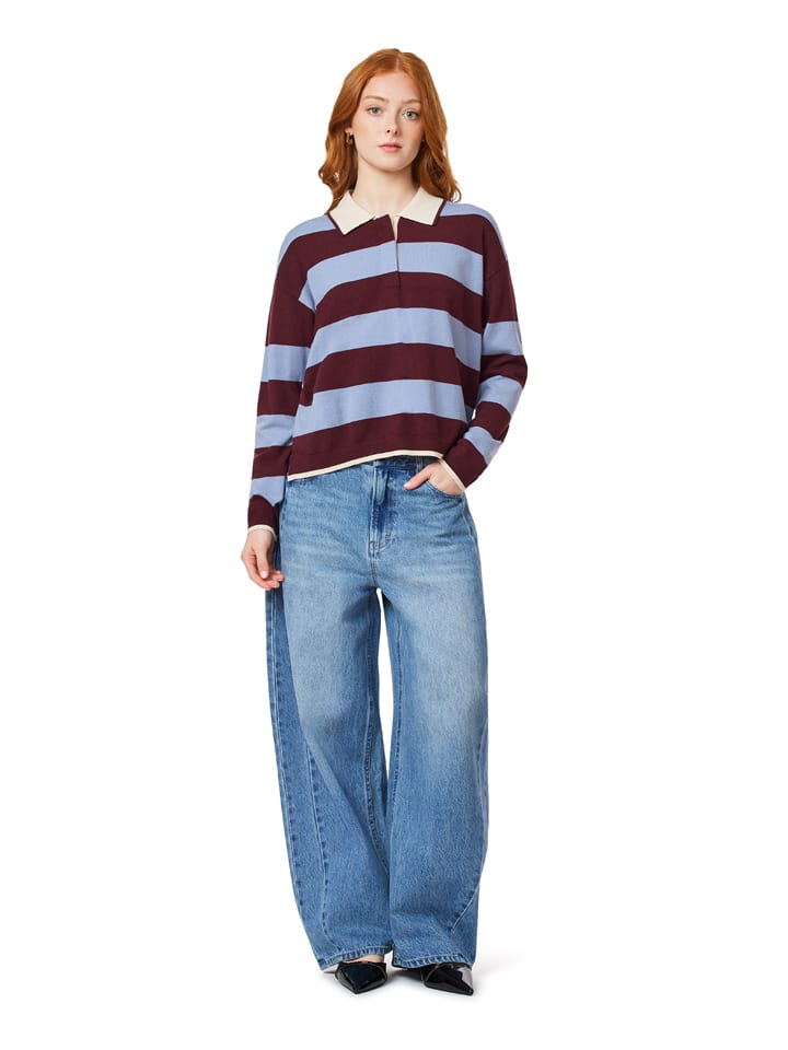 Scotch & Soda Poloshirt in Hellblau/ Bordeaux - S
