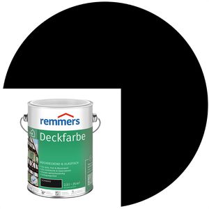 Remmers Holzfarbe Deckfarbe, 2,5l, innen & außen, wetterfest, schwarz
