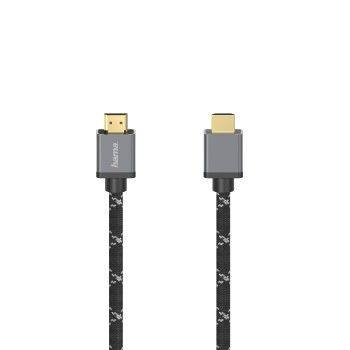 Hama 48 Gbit/s Stecker Gerade HDMI auf HDMI Typ A (Standard) 2 m 205239 (Schwarz/Grau) 00205239