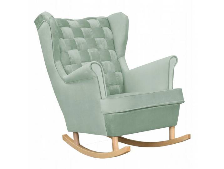Family Meble Schaukelstuhl Family Meble Carol Schaukelsessel Ohrensessel ROYAL 34 mintgrün 84x92x