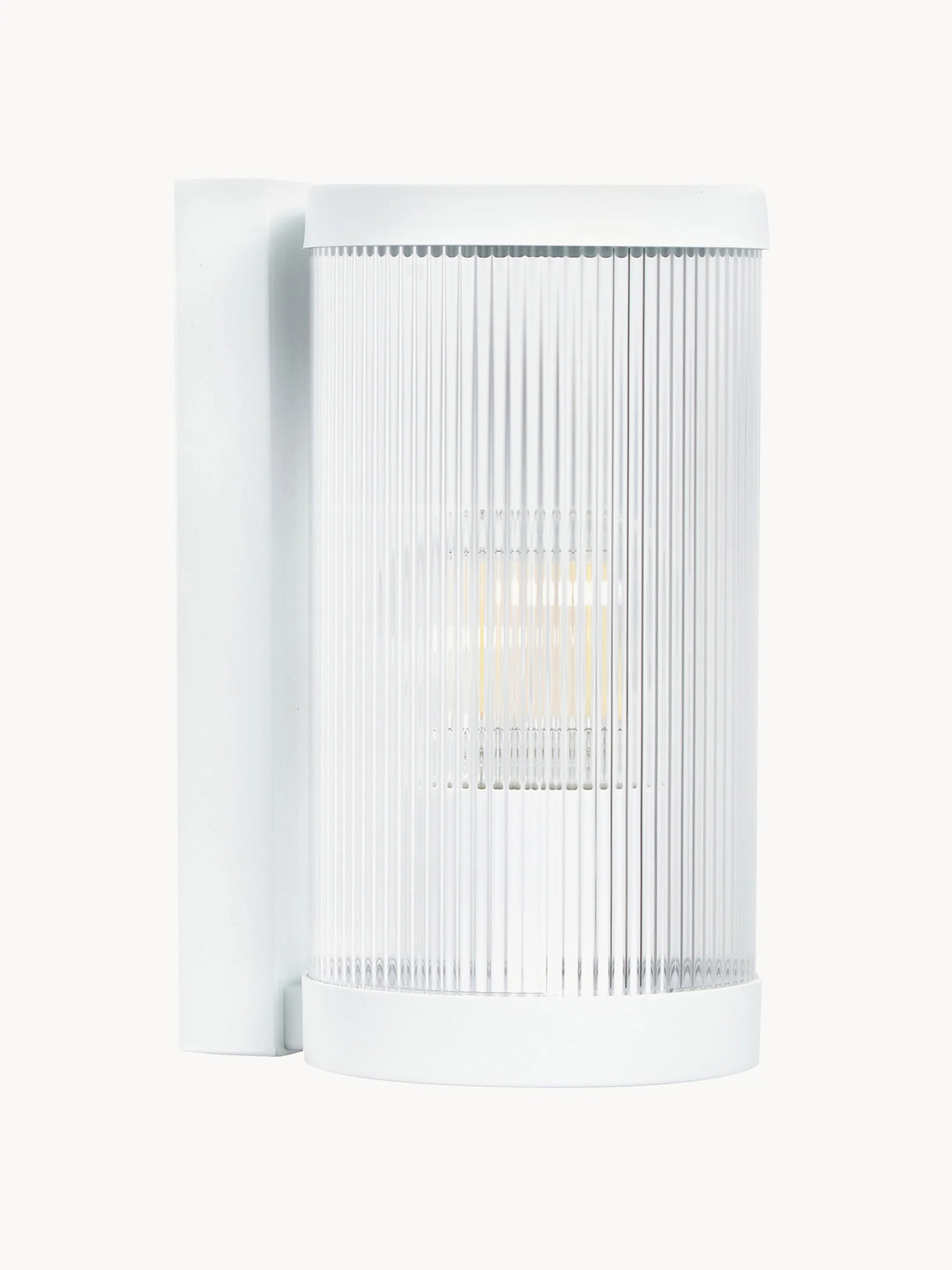 Nordlux Coupar Buiten Wandlamp Wit - IP54 - E27 - Glazen en Metalen Wandlamp voor de Tuin