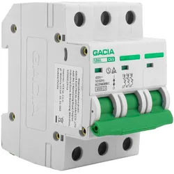 Leitungsschutzschalter 3P C63 6kA 415V AC Sicherungsautomat für TH35-Schiene GACIA SB6L 3P 6kA AC GACIA