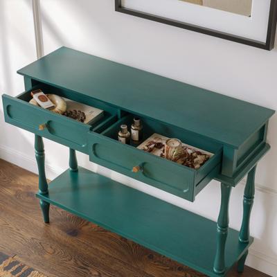 HomeLiveRelax Mid-Century Console Table with 2 Drawers (Minimal Assembly Needed)