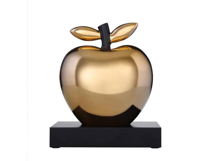 Goebel Deko-Objekt Apfel 21 CARAT Studio 8 Art & Apple gold 28 cm, Goldfarben, Keramik, 14x28x24.5 cm, Dekoration, Dekofiguren & Skulpturen, Dekoobjekte