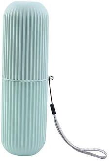 Uplifted Finds Portable Toothbrush Toothpaste Holder Travel Storage Case sky Blue