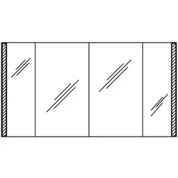 Pelipal Serie 25 Pelipal Spiegelschrank S25-SPS24-ZA, B:1300, H:703, T:170mm S25-SPS24-ZA