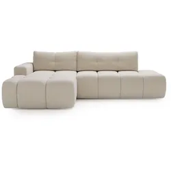 ECKSOFA Montero Bouclé-Stoff Creme Links