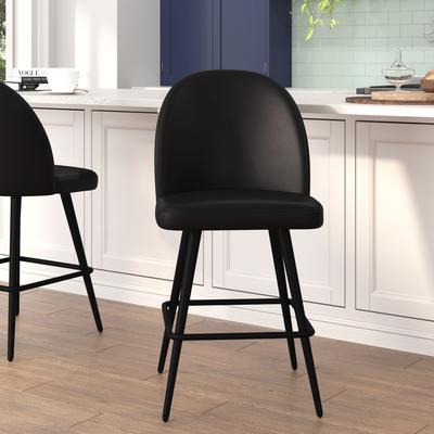 Flash Furniture Commercial Grade Armless Stools with Contoured Backs