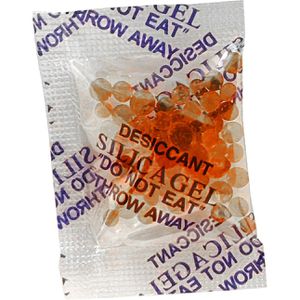 WHC Silica-Gel 091.08.99900001, 1000 Beutel je 1g, orange, regenerierbar, mit Feuchtigkeitsindikator