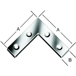 Pferd Werkzeuge, Holzverbinder, Vormann Möbel-Flachwinkel 60X10 verz. (T-Flachwinkel)