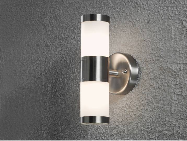 Konstsmide Modena Up & Down Edelstahl, opales Glas 7592-000