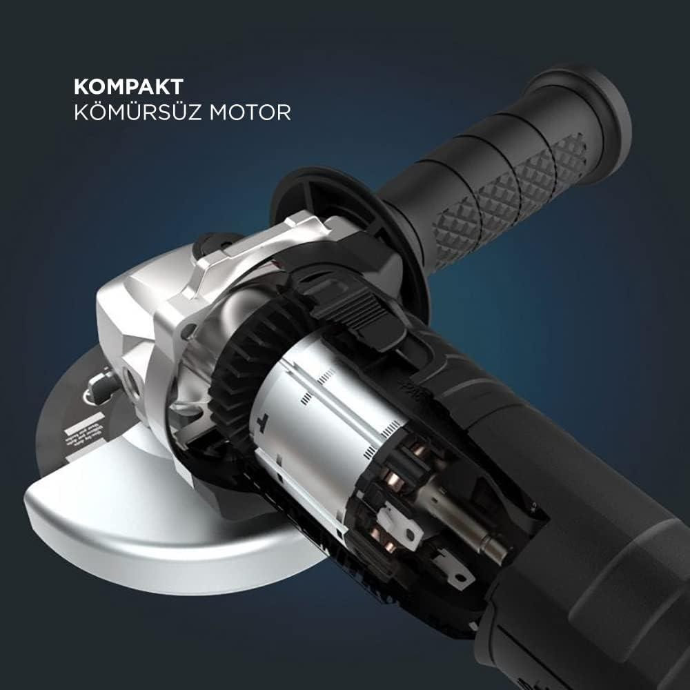 Selius Draadloze Haakse Slijper 125 mm 20V met Borstelloze Motor en Koffer
