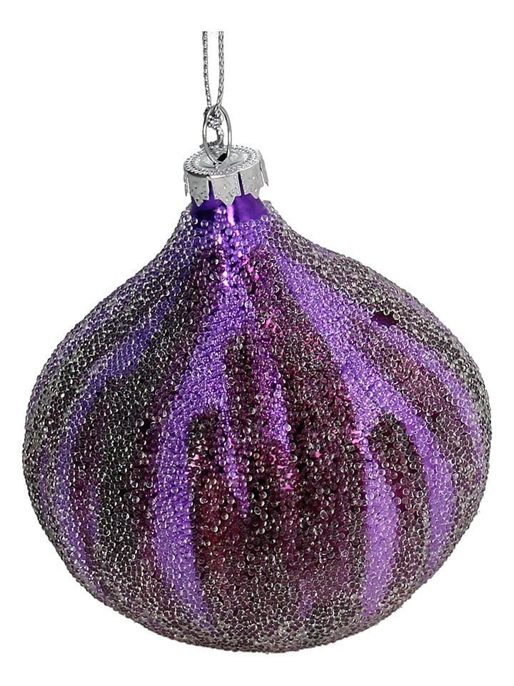 Kersten Christbaumkugel ''Onion'' in Lila - (H)9,5 cm - onesize