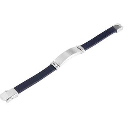 Armband ADELIA´S "Armband aus Leder 21 cm", blau, Armbänder, Herren, 21cm, Leder, Armband, Eine schöne Geschenkidee für jeden Anlass