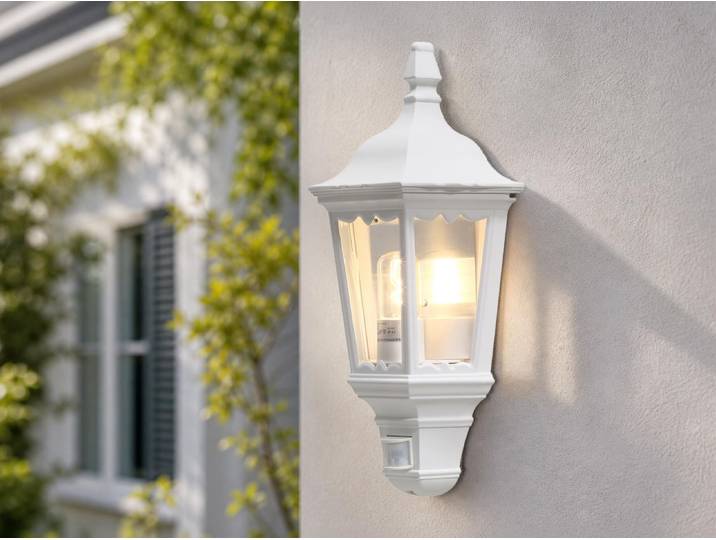 Konstsmide Firenze Bewegungsmelder weiß lackiertes Aluminium, klares Glas 7230-250